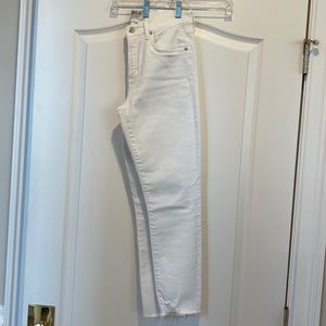 Agolde White skinny jeans with fray bottom, Size 29